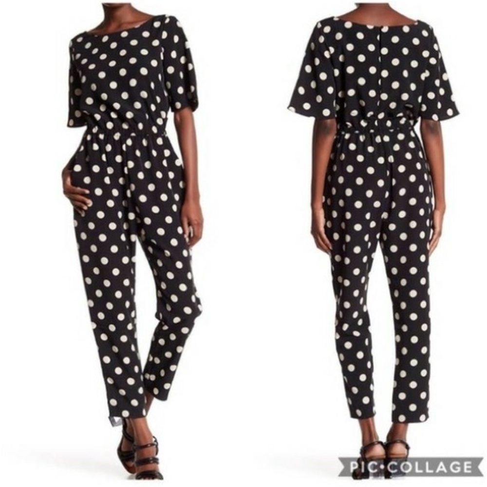 Anthropologie Corey Lynn Colter Polka Dot Jumpsuit